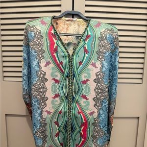 Johnny Was Silk Overlay Tunic